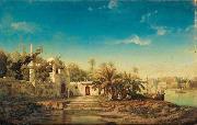 unknow artist, Mosque on the Banks of the Ganges,